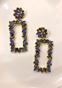 New Dangle Gemstone Statement Earrings