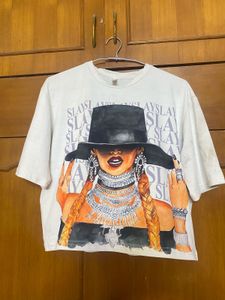 Graphic Print Crop Top