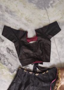 Black Embroidered Lehenga Choli Set