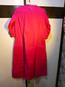 Pink Button-Down Kurta