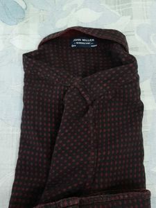 Men's Maroon Printed Casual Shirt