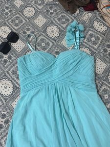 Elegant Teal Embellished Gown