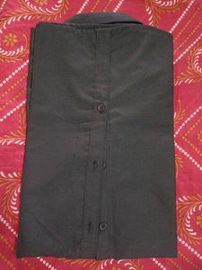 Men's Slim Fit Black Dress Shirt