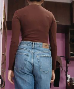 Premium Ribbed Brown Bodysuit