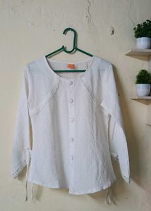 Elegant White Textured top