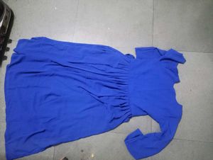 Vibrant Blue Anarkali Kurta xs
