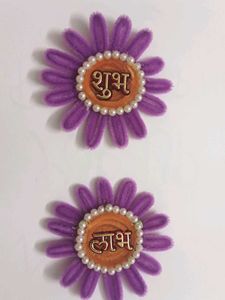 Decorative Shubh Labh Flower Charms