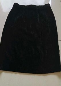 Black velvet skirt