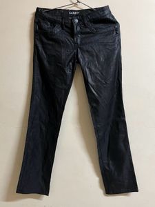 Shiny Leather Black Jeans♥️