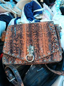 Stylish Snake Print Crossbody Bag