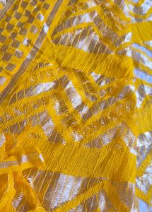 Vibrant Yellow dupatta with Gold Motifs