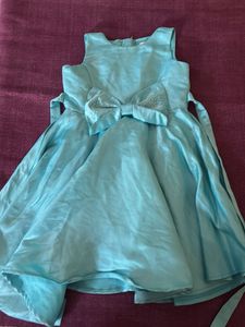 Hopscotch!!Sparkling Teal Bow Dress