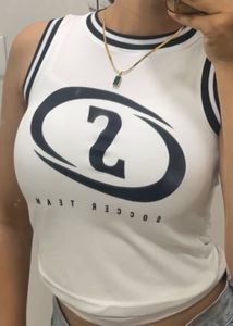 White Graphic Tank Top