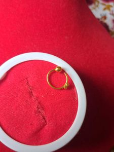 Elegant Gold Nose Pin with double stone