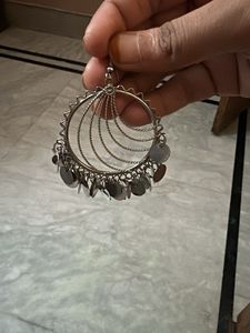 Bohemian Hoop Earrings with Coins