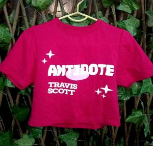 Travis Scott Antidote Cropped T-Shirt