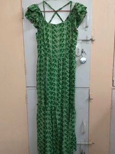 Green Floral Maxi Dress