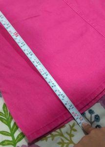 Pink Denim Dungaree Short Dress