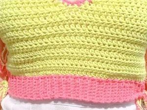 Crochet Heart Cutout Crop Top