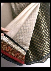 Designer Saree with Golden Motifs