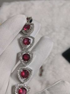 American Diamond Ruby Necklace