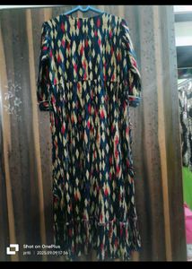 Embroidered Kurta with Geometric Print