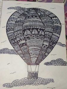 Intricate Hot Air Balloon Artwork