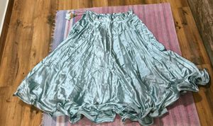 Elegant Teal Flowy  Skirt