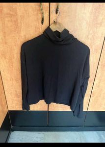 Black Turtleneck Long Sleeve Top
