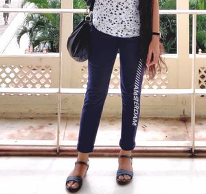 Blue Amsterdam Graphic Leggings