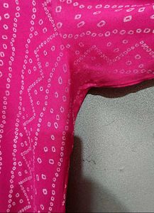 Bandhani Print Pink Kurta