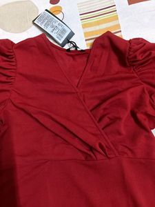Maroon Colour Dress, New With Tag, Partywear Dress