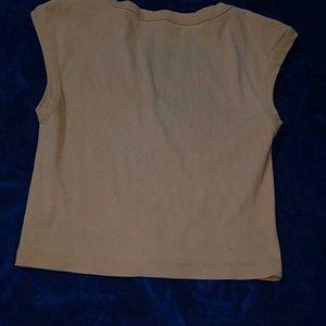 Peach Ribbed Cap Sleeve Top