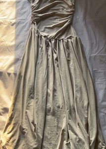 Chic One-Shoulder Ruched Midi Dress