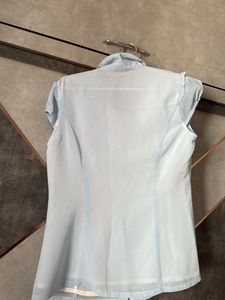 Light Blue Ruffle Shirt