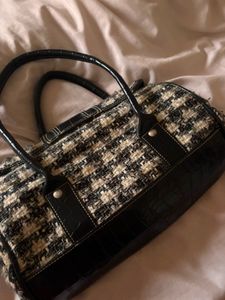 Coach Soho Inspired Tweed&amp;Croc Handbag y2k