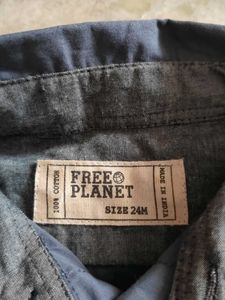 Free Planet Cotton Boys Shirt 2 yr/ 24 M