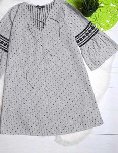 Chic Polka Dot Tunic Top