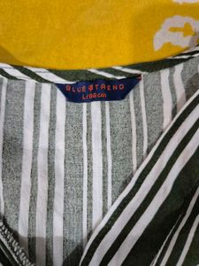 Chic Striped V-Neck Tunic Top