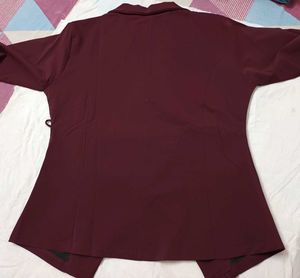 Wrap Style Co-ord Set, actually wine in colour, so