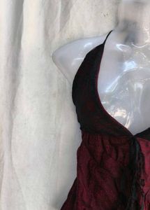 Gothic Lace Halter Top