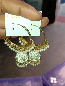 Jhumki Earrings &amp;Stude 50rupee piece