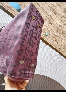 Lancaster Burgundy Monogram Tote Bag