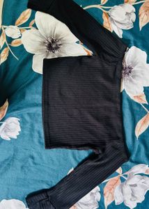 Black off shoulder top