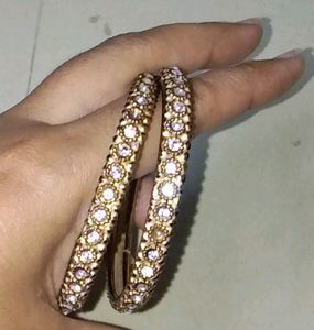 Brass Metal Bangles Anti Tarnish With Studs