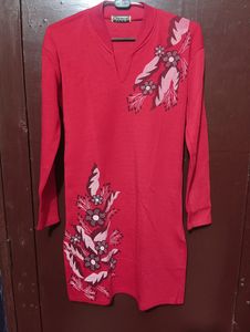 Red Floral Tunic Kurta