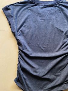 THE LABEL LIFE Blue Ruched T-Shirt