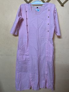 Pink Cotton Kurta