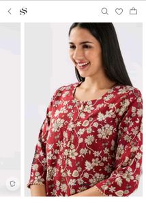 Unused Pure Cotton Gottapatti work kurti