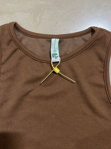 NewMe Brown Crop Top
